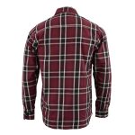 Milwaukee Leather MNG11640 Men’s Flannel Plaid Shirt Maroon Black and White Long Sleeve Cotton Button Down Shirt - Image 2