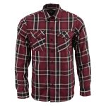 Milwaukee Leather MNG11640 Men’s Flannel Plaid Shirt Maroon Black and White Long Sleeve Cotton Button Down Shirt - Image 4