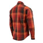 Milwaukee Leather MNG11641 Men’s Flannel Plaid Shirt Orange with Red and Black Long Sleeve Cotton Button Down Shirt - Image 5