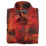 Milwaukee Leather MNG11641 Men’s Flannel Plaid Shirt Orange with Red and Black Long Sleeve Cotton Button Down Shirt - Image 6