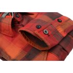 Milwaukee Leather MNG11641 Men’s Flannel Plaid Shirt Orange with Red and Black Long Sleeve Cotton Button Down Shirt - Image 8