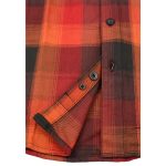 Milwaukee Leather MNG11641 Men’s Flannel Plaid Shirt Orange with Red and Black Long Sleeve Cotton Button Down Shirt - Image 10