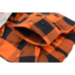 Milwaukee Leather MNG11642 Men’s Flannel Plaid Orange and Black Long Sleeve Cotton Button Down Shirt w/ Hoodie - Image 13