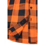 Milwaukee Leather MNG11642 Men’s Flannel Plaid Orange and Black Long Sleeve Cotton Button Down Shirt w/ Hoodie - Image 15