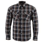 Milwaukee Leather MNG11643 Men’s Flannel Plaid Brown Black and White Long Sleeve Cotton Button Down Shirt - Image 4