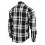 Milwaukee Leather MNG11644 Men’s Flannel Plaid Black and White Long Sleeve Cotton Button Down Shirt - Image 5