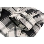 Milwaukee Leather MNG11644 Men’s Flannel Plaid Black and White Long Sleeve Cotton Button Down Shirt - Image 7