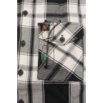 Milwaukee Leather MNG11644 Men’s Flannel Plaid Black and White Long Sleeve Cotton Button Down Shirt - Image 8