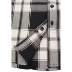 Milwaukee Leather MNG11644 Men’s Flannel Plaid Black and White Long Sleeve Cotton Button Down Shirt - Image 9
