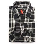 Milwaukee Leather MNG11646 Men’s Flannel Plaid Shirt Black and White Long Sleeve Cotton Button Down Shirt - Image 16