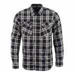 Milwaukee Leather MNG11646 Men’s Flannel Plaid Shirt Black and White Long Sleeve Cotton Button Down Shirt - Image 4
