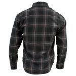 Milwaukee Leather MNG11647 Men’s Black with Grey and Red Long Sleeve Cotton Flannel Shirt - Image 2
