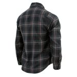 Milwaukee Leather MNG11647 Men’s Black with Grey and Red Long Sleeve Cotton Flannel Shirt - Image 5