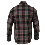 Milwaukee Leather MNG11648 Men’s Grey with Brown and Orange Long Sleeve Cotton Flannel Shirt - Image 2