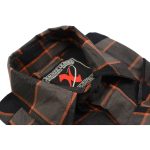 Milwaukee Leather MNG11648 Men’s Grey with Brown and Orange Long Sleeve Cotton Flannel Shirt - Image 10