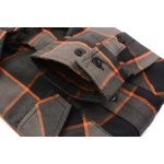 Milwaukee Leather MNG11648 Men’s Grey with Brown and Orange Long Sleeve Cotton Flannel Shirt - Image 11