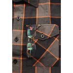 Milwaukee Leather MNG11648 Men’s Grey with Brown and Orange Long Sleeve Cotton Flannel Shirt - Image 12