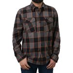 Milwaukee Leather MNG11648 Men’s Grey with Brown and Orange Long Sleeve Cotton Flannel Shirt - Image 4