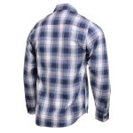 Milwaukee Leather MNG11650 Men’s Blue and White Long Sleeve Cotton Flannel Shirt - Image 5