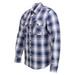 Milwaukee Leather MNG11650 Men’s Blue and White Long Sleeve Cotton Flannel Shirt - Image 6