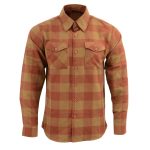 Milwaukee Leather MNG11653 Men’s Brown and Beige Long Sleeve Cotton Flannel Shirt - Image 12