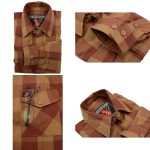 Milwaukee Leather MNG11653 Men’s Brown and Beige Long Sleeve Cotton Flannel Shirt - Image 14