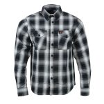 Milwaukee Leather MNG11654 Men’s Black and White Long Sleeve Cotton Flannel Shirt - Image 4
