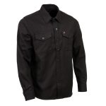 Milwaukee Leather MNG11655 Men’s Solid Black Long Sleeve Cotton Flannel Shirt