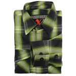 Milwaukee Leather MNG11657 Men’s Black and Green with White Long Sleeve Cotton Flannel Shirt - Image 7