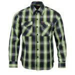 Milwaukee Leather MNG11657 Men’s Black and Green with White Long Sleeve Cotton Flannel Shirt - Image 5