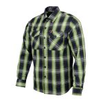 Milwaukee Leather MNG11657 Men’s Black and Green with White Long Sleeve Cotton Flannel Shirt - Image 4