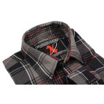 Milwaukee Leather MNG11658 Men’s Black and Grey with Red Long Sleeve Cotton Flannel Shirt - Image 7