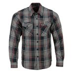 Milwaukee Leather MNG11658 Men’s Black and Grey with Red Long Sleeve Cotton Flannel Shirt - Image 5