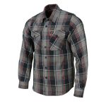Milwaukee Leather MNG11658 Men’s Black and Grey with Red Long Sleeve Cotton Flannel Shirt - Image 4