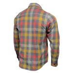 Milwaukee Leather MNG11661 Men’s Gray and Red with Yellow Long Sleeve Cotton Flannel Shirt - Image 6