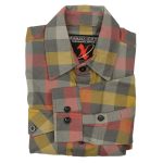 Milwaukee Leather MNG11661 Men’s Gray and Red with Yellow Long Sleeve Cotton Flannel Shirt - Image 7