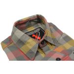 Milwaukee Leather MNG11661 Men’s Gray and Red with Yellow Long Sleeve Cotton Flannel Shirt - Image 8