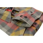 Milwaukee Leather MNG11661 Men’s Gray and Red with Yellow Long Sleeve Cotton Flannel Shirt - Image 9