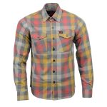 Milwaukee Leather MNG11661 Men’s Gray and Red with Yellow Long Sleeve Cotton Flannel Shirt - Image 5