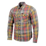 Milwaukee Leather MNG11661 Men’s Gray and Red with Yellow Long Sleeve Cotton Flannel Shirt - Image 4