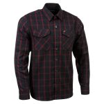 Milwaukee Leather MNG11665 Men’s Black and Red Long Sleeve Cotton Flannel Shirt