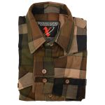 Milwaukee Leather MNG11667 Men’s Brown and Beighe Long Sleeve Cotton Flannel Shirt - Image 7