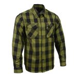 Milwaukee Leather MNG11668 Men’s Black and Green Long Sleeve Cotton Flannel Shirt - Image 5