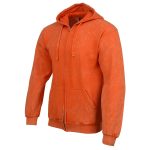 Milwaukee Leather MNG11687 Men’s Orange High-Visibility Zipper Front Premium Cotton Hoodie - Image 7
