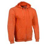 Milwaukee Leather MNG11687 Men’s Orange High-Visibility Zipper Front Premium Cotton Hoodie