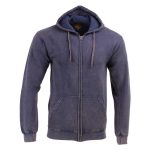 Milwaukee Leather MNG11688 Men’s Navy and White Zipper Front Premium Cotton Hoodie - Image 4