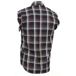 Milwaukee Leather MNG11693 Men’s Classic Black and Brown Button-Down Flannel Cut Off Frayed Sleeveless Casual Shirt - Image 5
