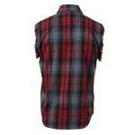 Milwaukee Leather MNG11696 Men’s Classic Black and Grey with Red Button-Down Flannel Cut Off Frayed Sleeveless Casual Shirt - Image 9