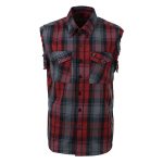Milwaukee Leather MNG11696 Men’s Classic Black and Grey with Red Button-Down Flannel Cut Off Frayed Sleeveless Casual Shirt - Image 11