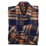 Milwaukee Leather MNG11700 | Men’s ‘The Wolfman’ Blue/Orange Long Sleeve 10.5-Oz Heavy-Duty Cotton Flannel Shirt - Image 8
